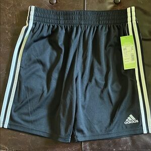 adidas Black Shorts with White Side Stripes